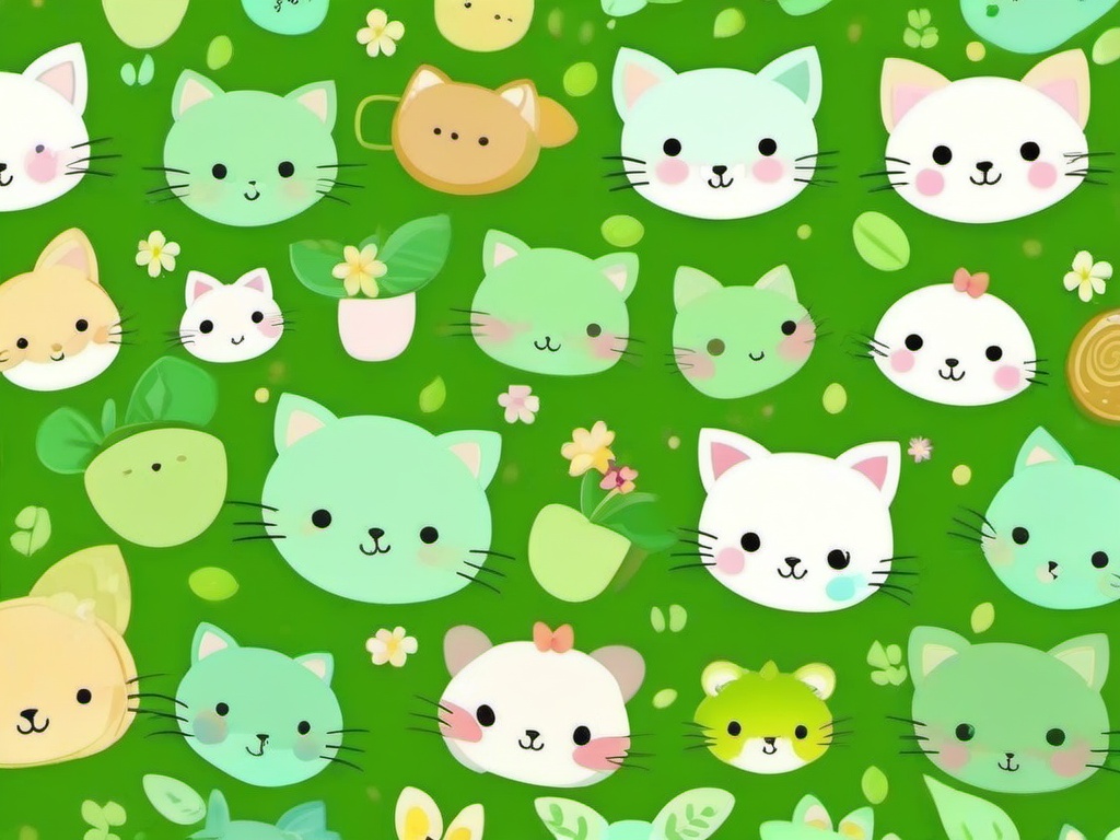 wallpaper cute green  ,desktop background wallpaper