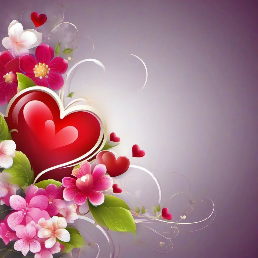 Heart Background Wallpaper - heart flower background  