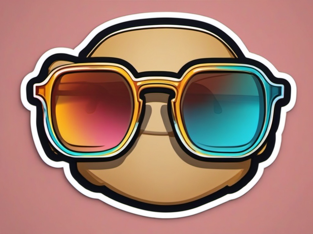 Nerd Glasses Emoji Sticker - Intellectual vibes, , sticker vector art, minimalist design