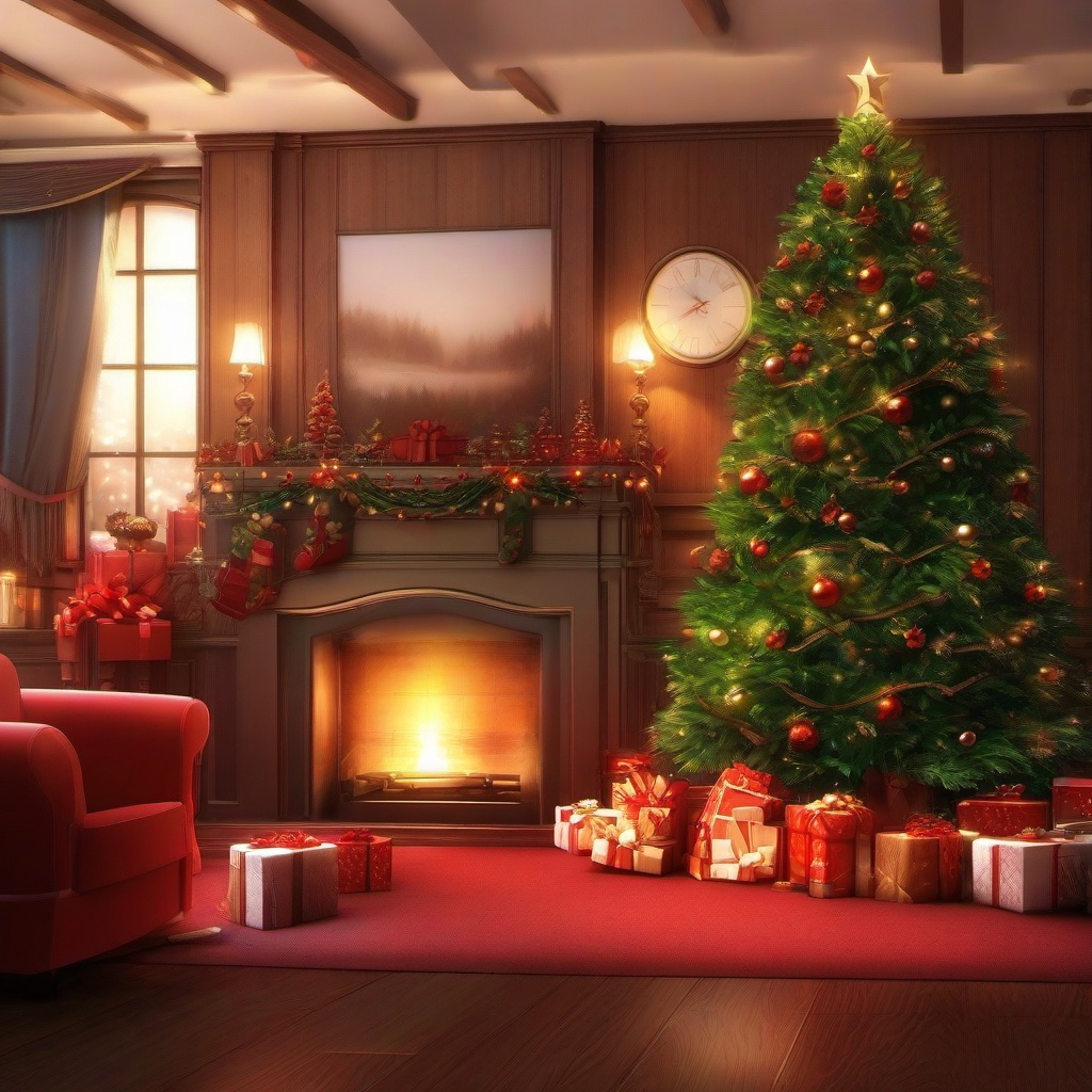 Christmas Background Wallpaper - anime christmas living room background  