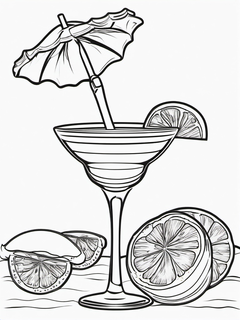 Food Coloring Pages - Shrimp cocktail with sauce on the side  simple coloring pages