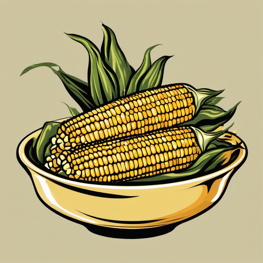 Corn clipart - corn serving dish  vector clipart