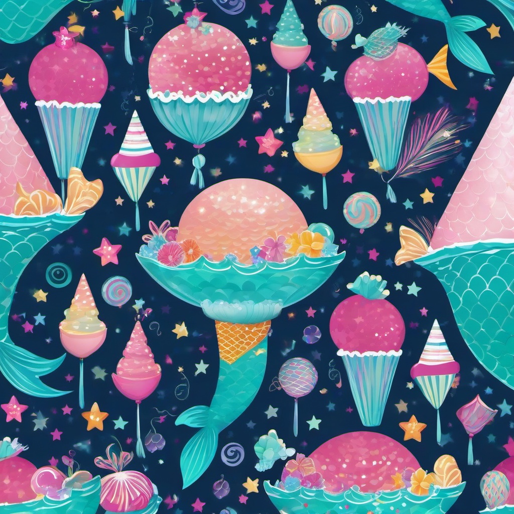 Party Background Wallpaper - mermaid birthday background  