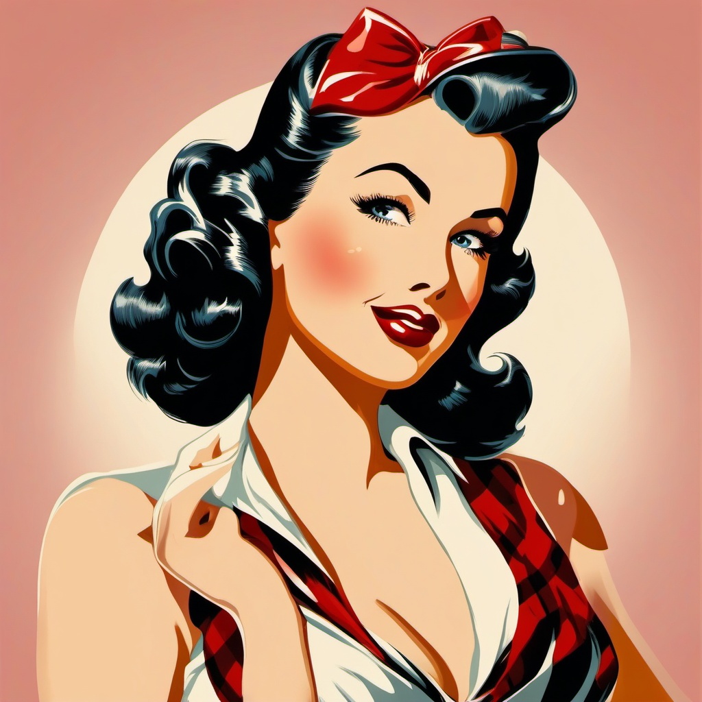 1940s Pin-Up Art , vintage t shirt vector art