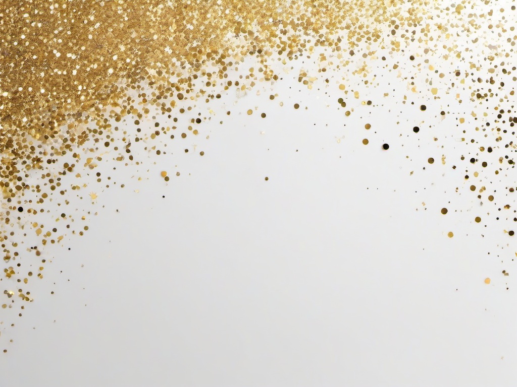 White Background With Gold Sparkles  