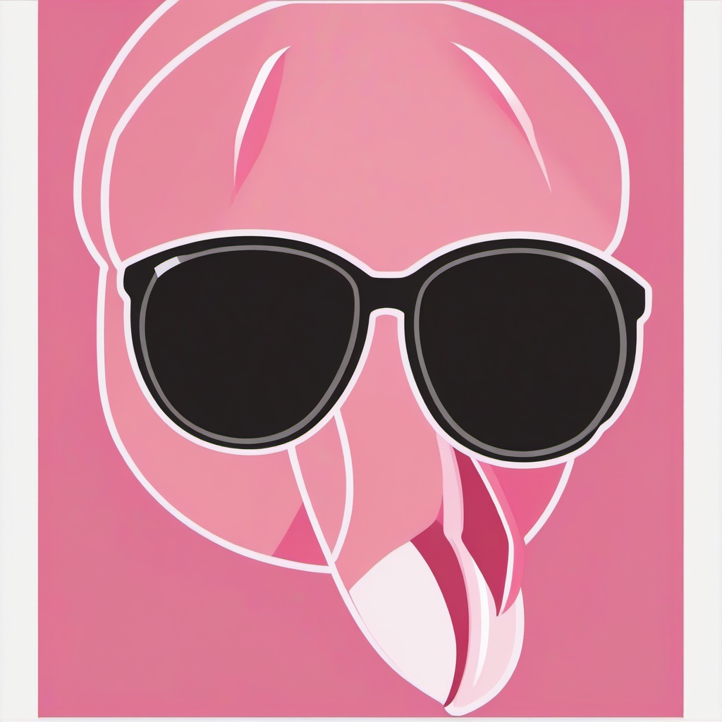 Flamingo clipart - flamingo with sunglasses  