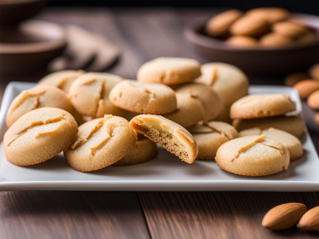 chinese almond cookies, crumbly cookies with a hint of almond flavor. 