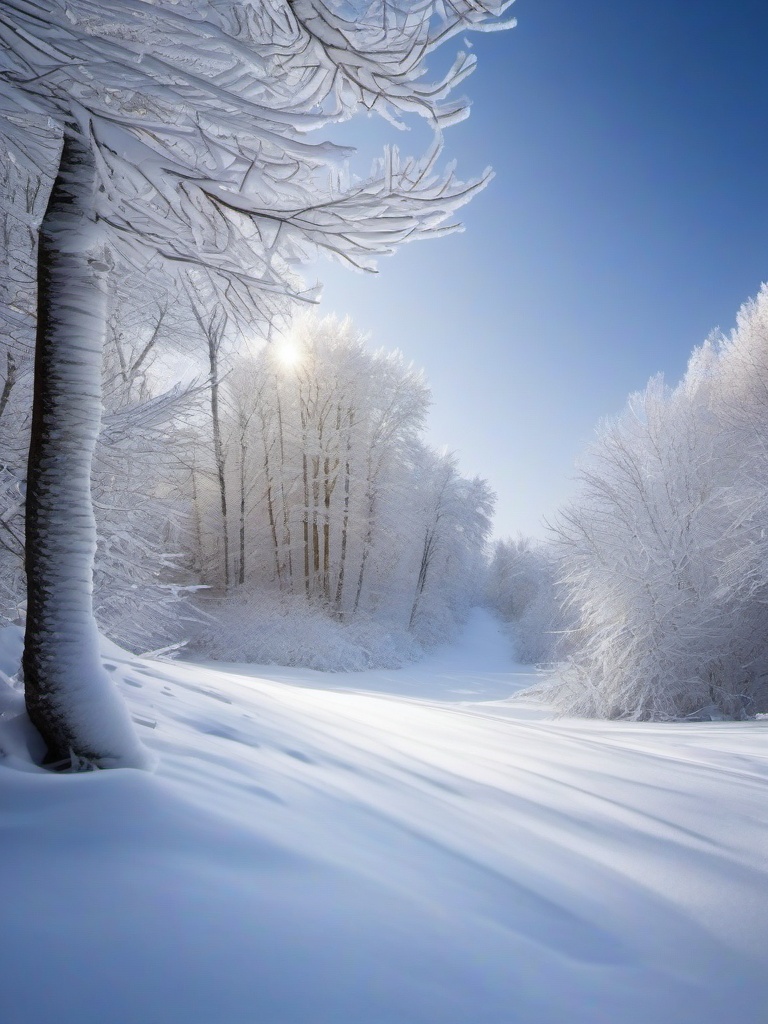 Snowy Wonderland Winter Background intricate details, patterns, wallpaper photo