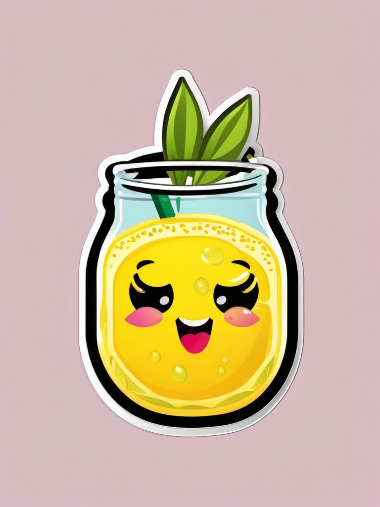 Happy Lemonade sticker- Citrusy Sweetness, , color sticker vector art