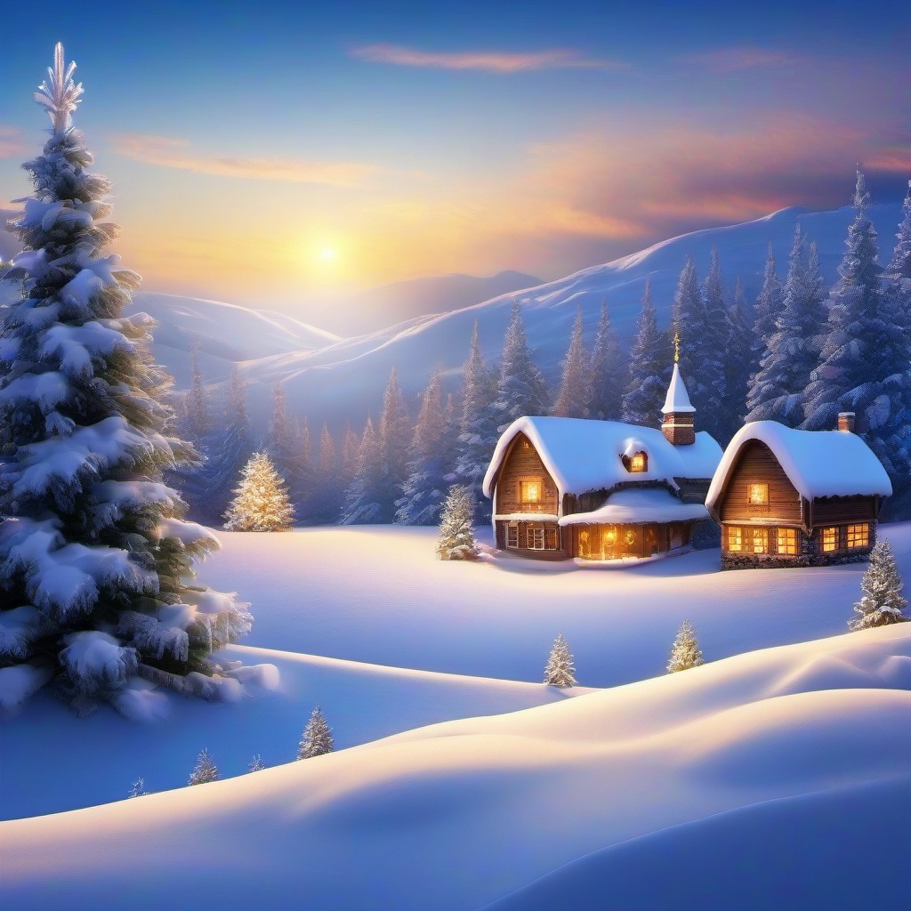 Christmas Background Wallpaper - snowy christmas scene background  