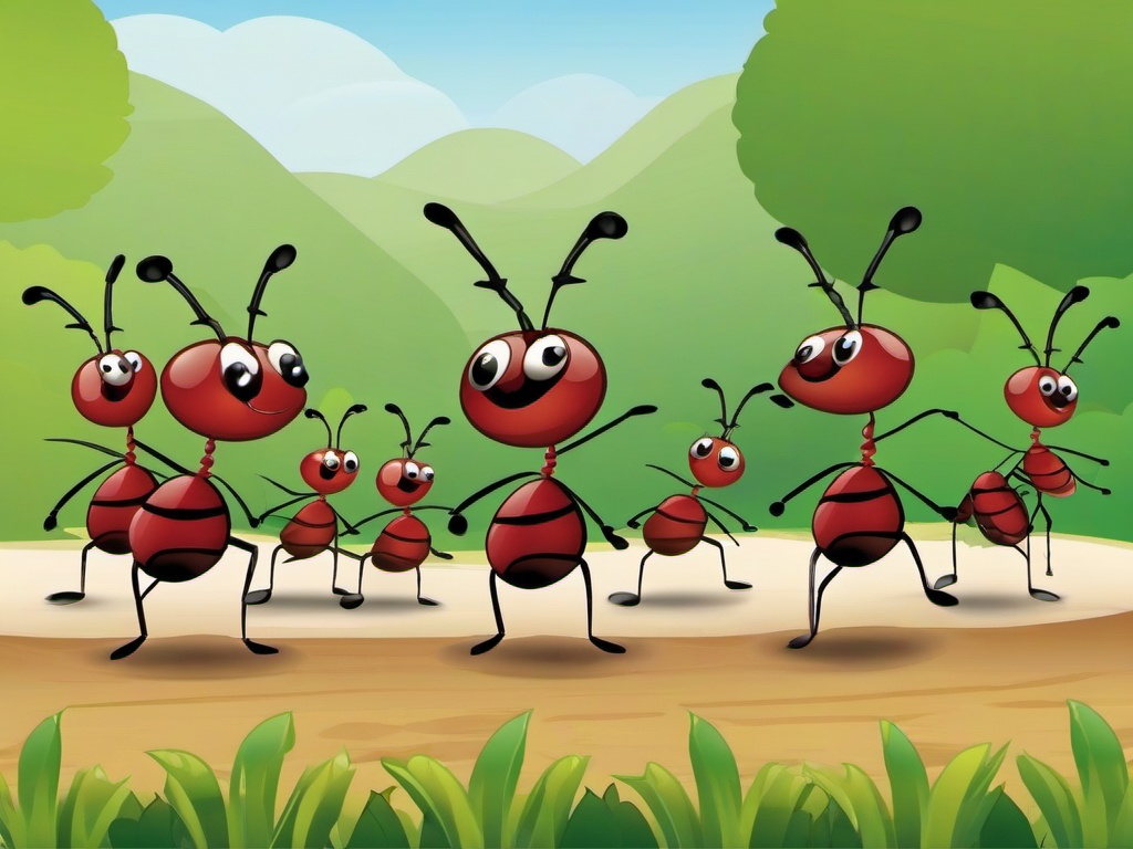 Ant clipart - ant marching in a line  clipart