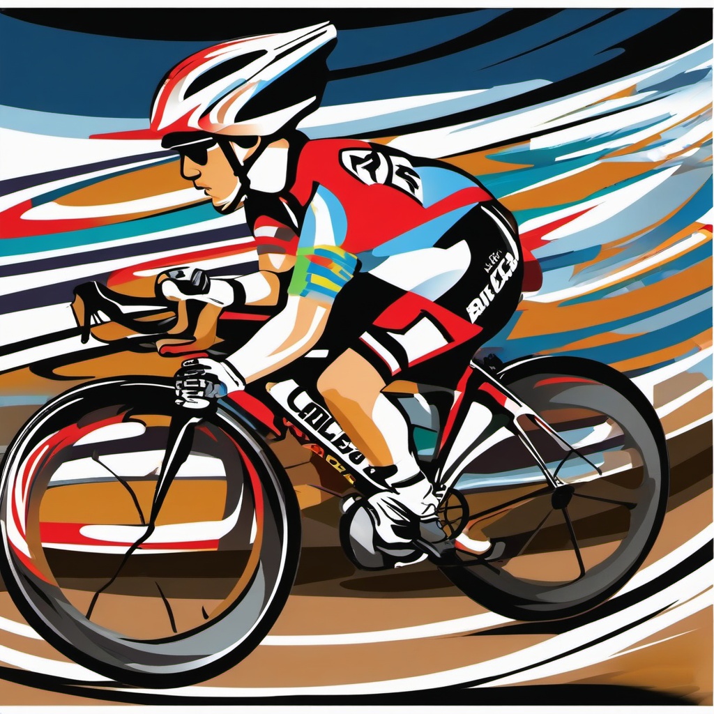 Bicycle clipart - bicycle racing on a track  