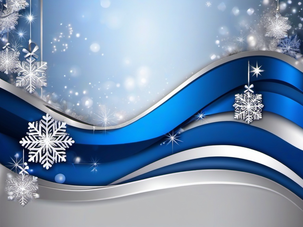 Blue Silver Christmas Background  