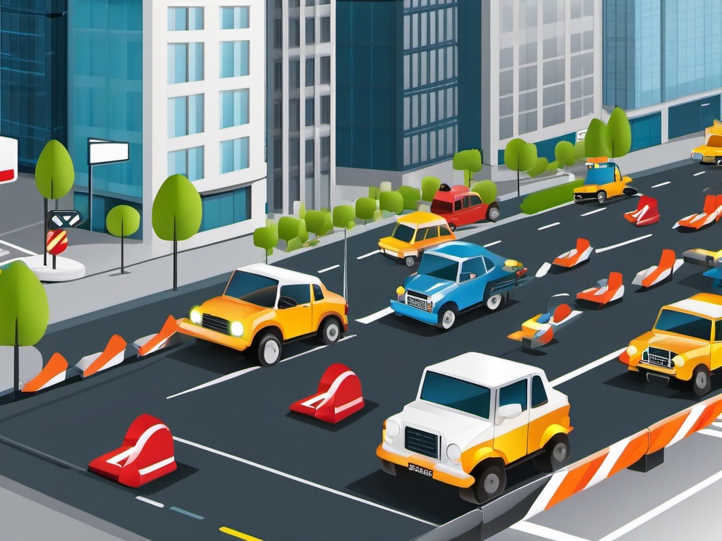 Smart Traffic Management clipart - Smart traffic management and control, ,vector color clipart,minimal