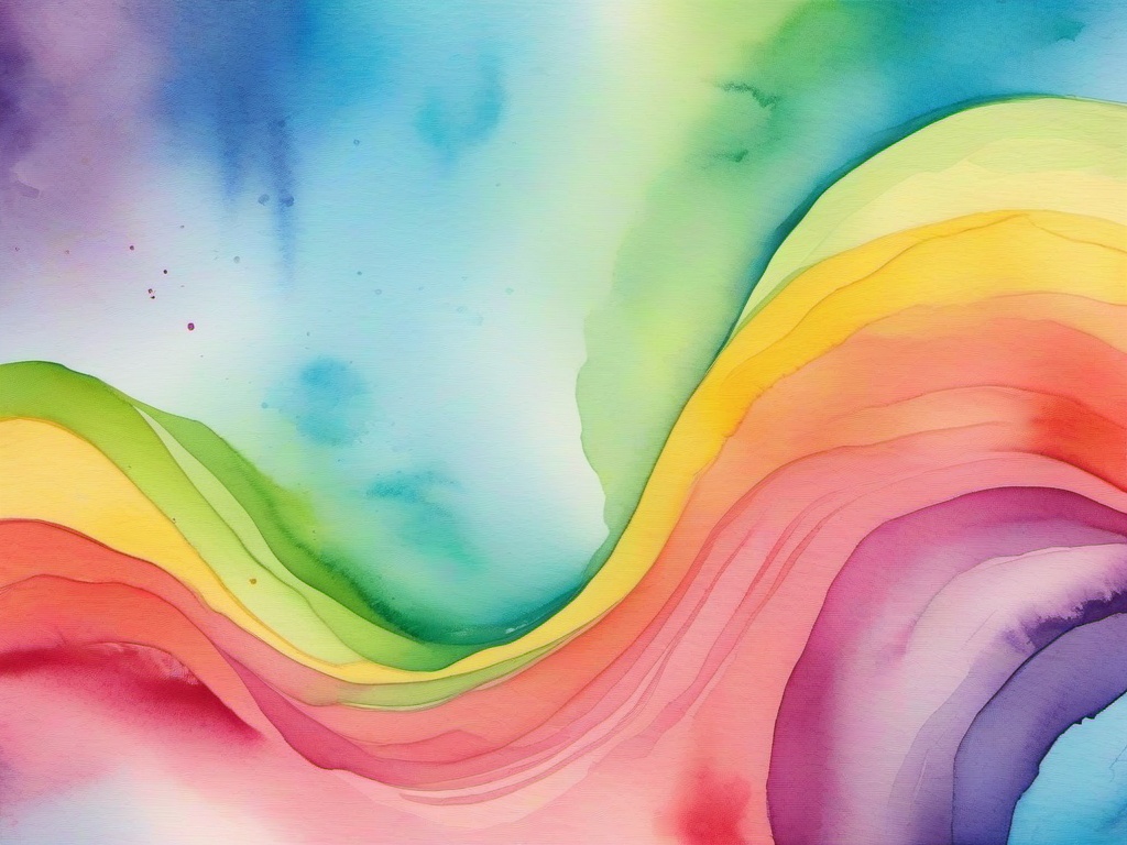 Watercolor Background Rainbow  