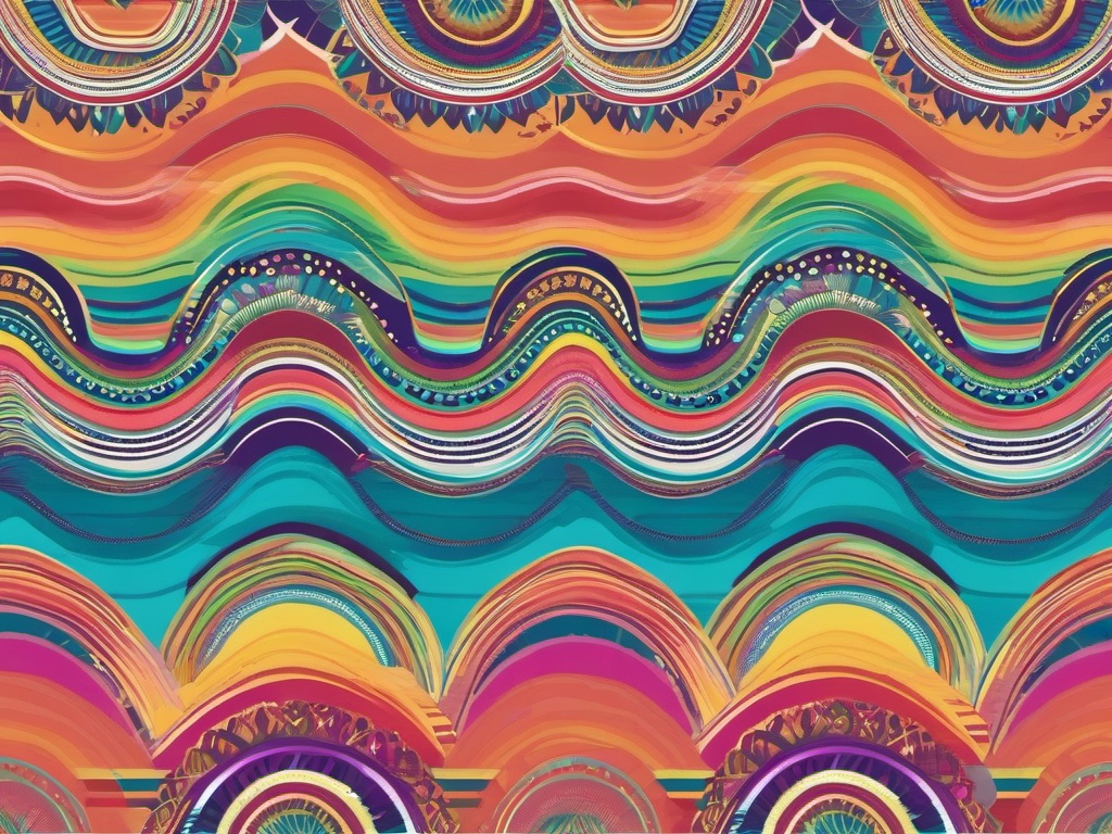 Background Boho Rainbow  