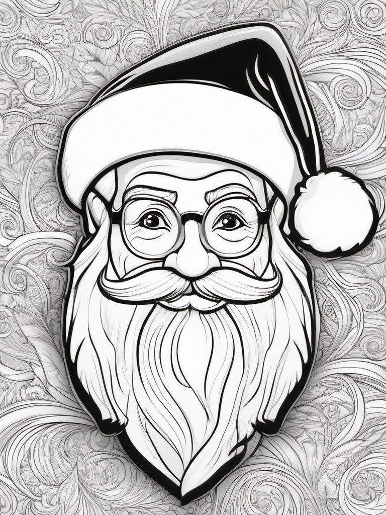 Coloring Book Santa Claus  outling,coloring pages,black and whit