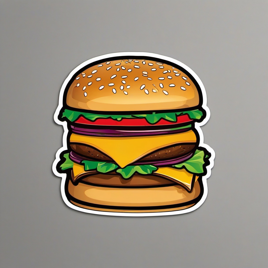 Cheeseburger Humor sticker- Patty Puns and Laughs, , sticker vector art, minimalist design