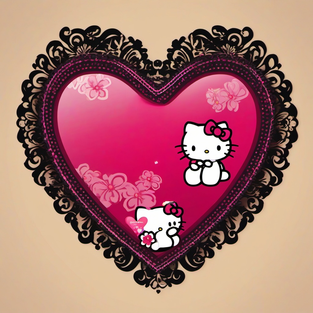 Heart Background Wallpaper - hello kitty heart background  