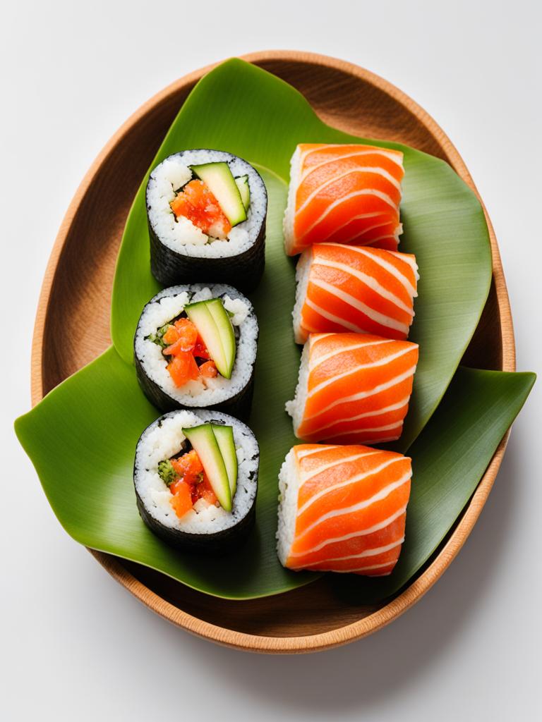 sushi roll artistry - creating beautiful and unique sushi rolls with a variety of fillings. 