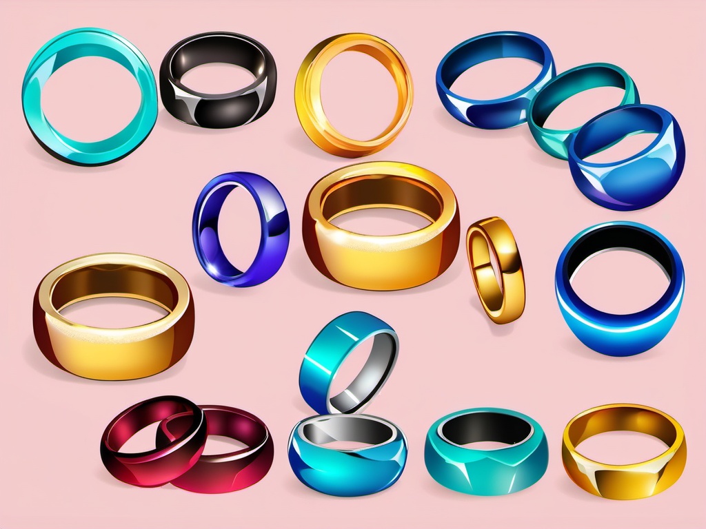 Wedding Rings clipart - Shiny wedding rings, ,vector color clipart,minimal