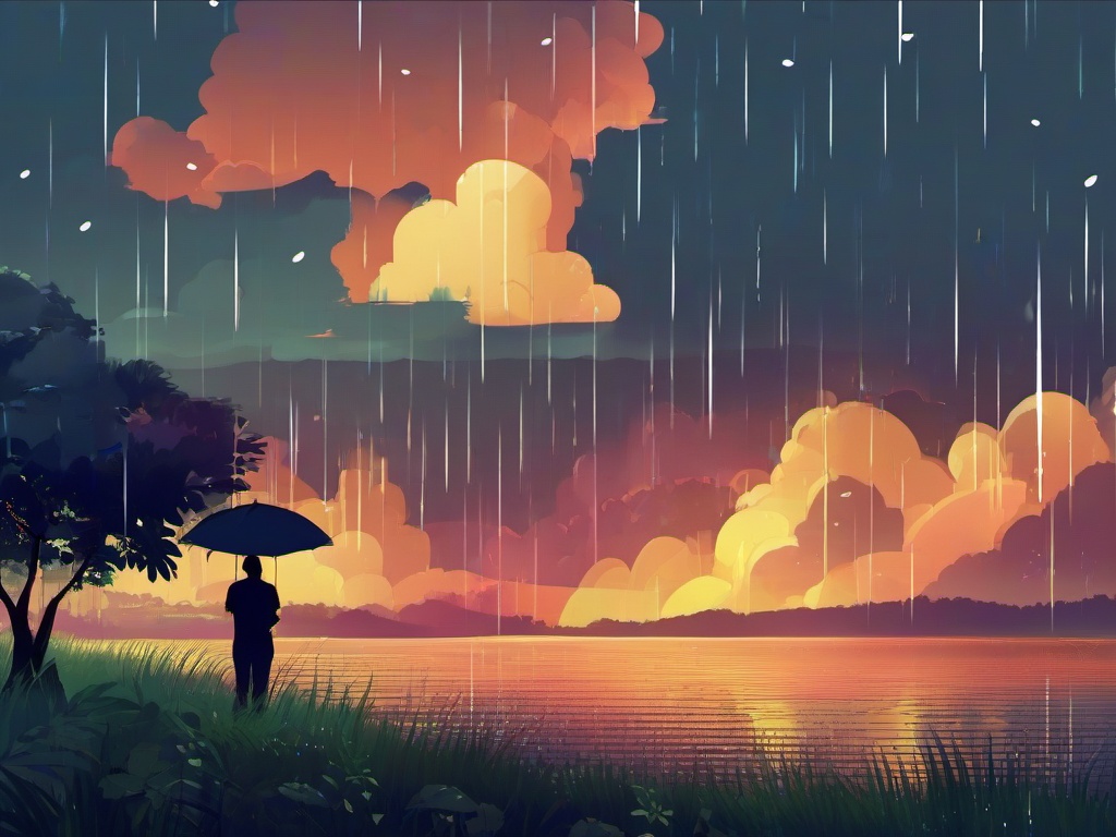 Summer Rain Wallpaper  background