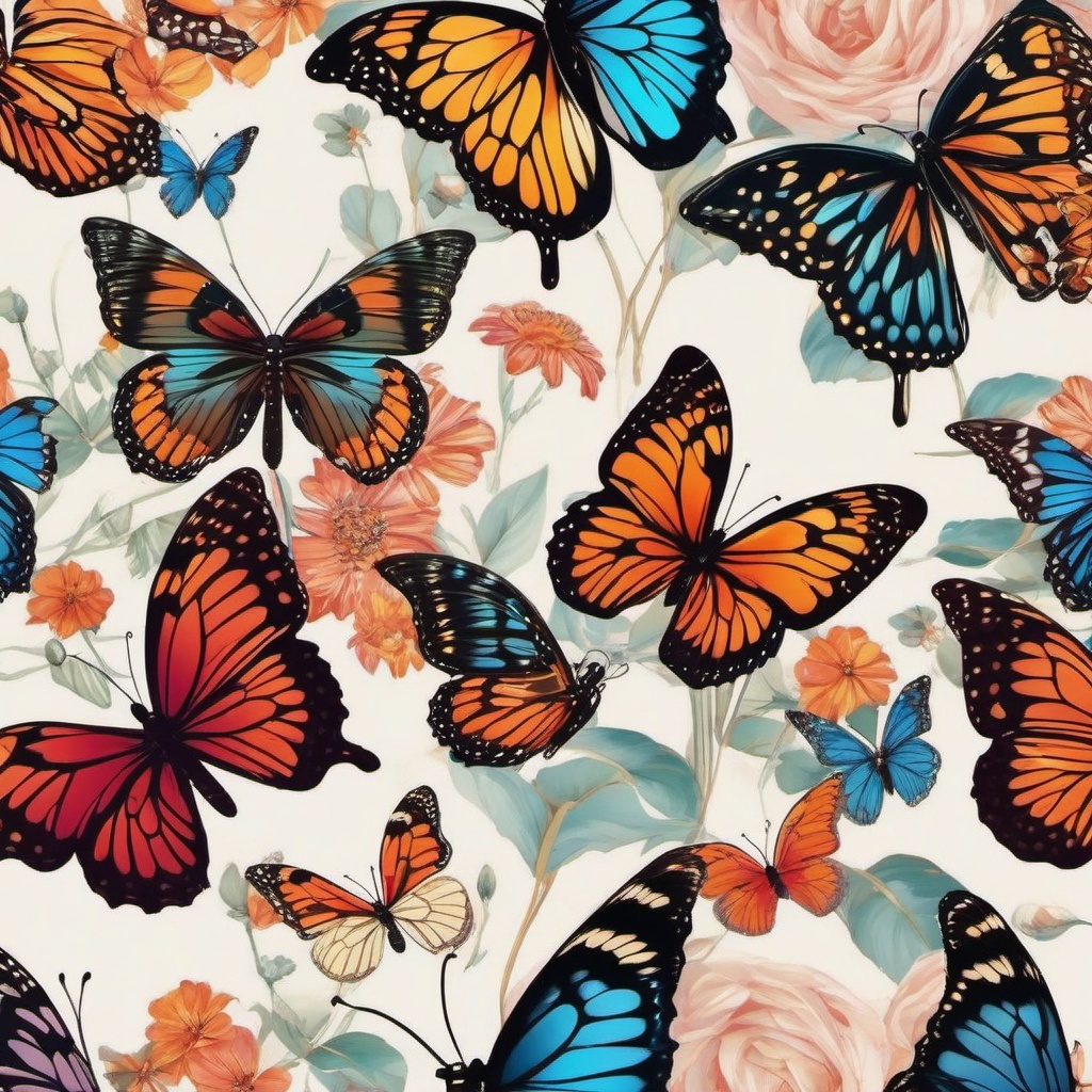 Butterfly Aesthetic Wallpaper Elegance and Whimsy of Butterfly Art wallpaper splash art, vibrant colors, intricate patterns