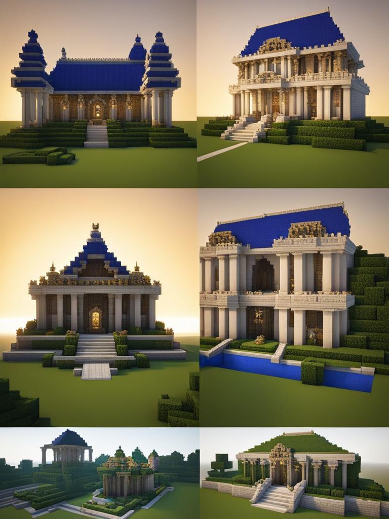 royal palace with grand chambers and lush gardens - minecraft house design ideas minecraft block style