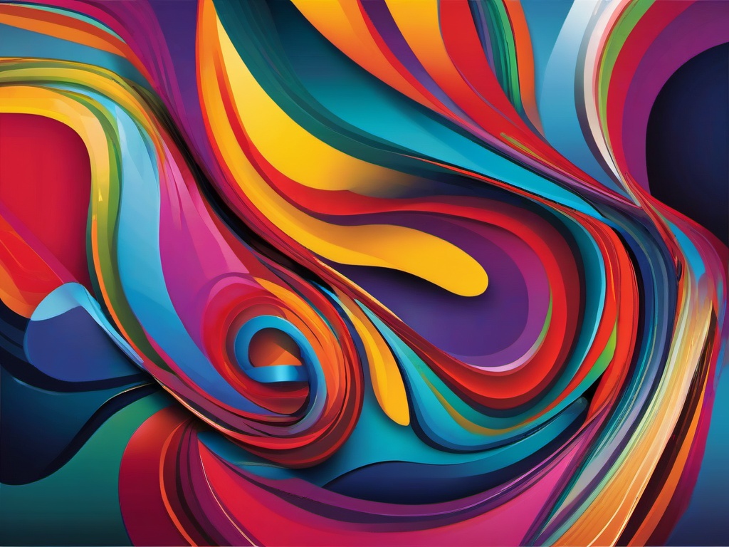 Art clipart - abstract art piece with vibrant colors  