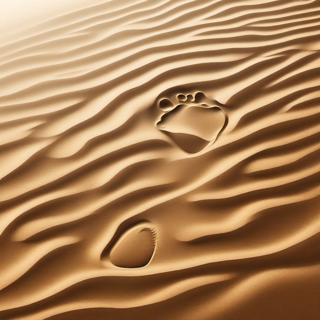 Footprint Clipart - A footprint left in the sand.  color clipart, minimalist, vector art, 