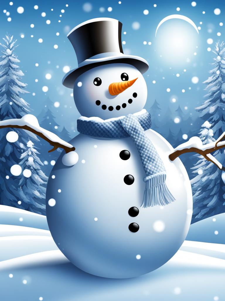 snowman clipart transparent background in a snowy wonderland - embodying winter's charm. 