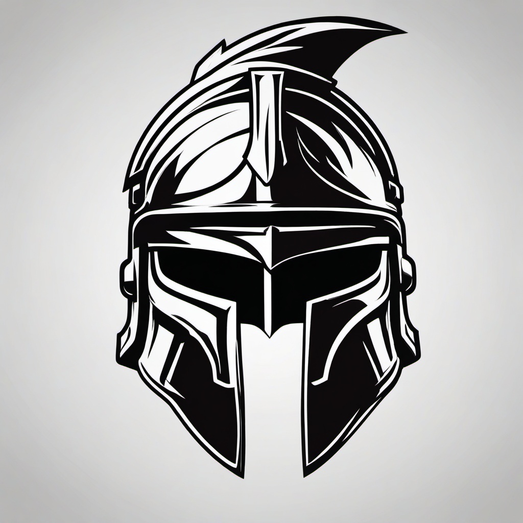 spartan helmet tattoo small  simple vector color tattoo