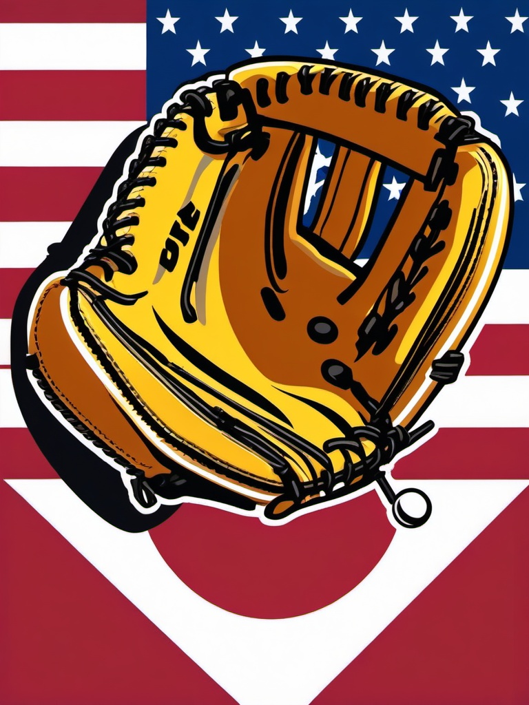 Softball clipart - glove and ball ready for the game  