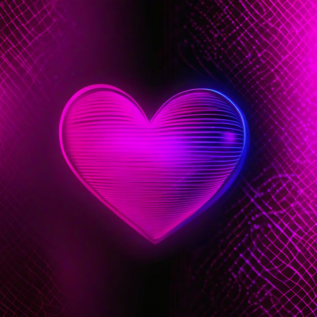 Heart Background Wallpaper - neon pink heart background  