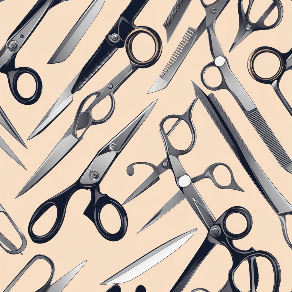 scissors clipart - precision scissors, poised to snip, in the hands of a skilled tailor 