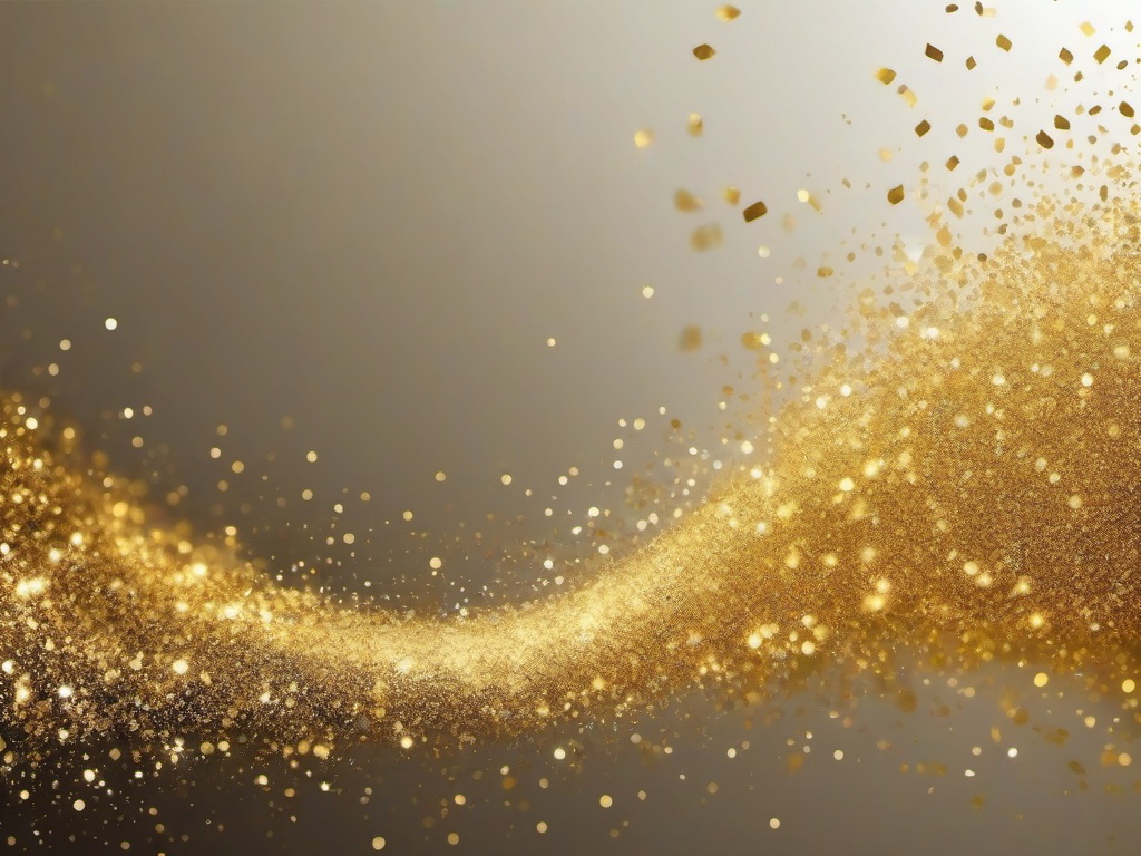 Transparent Gold Glitter Background  