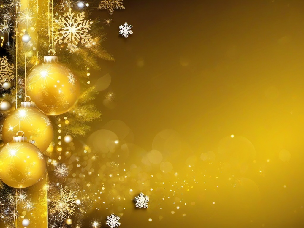 Yellow Christmas Background  