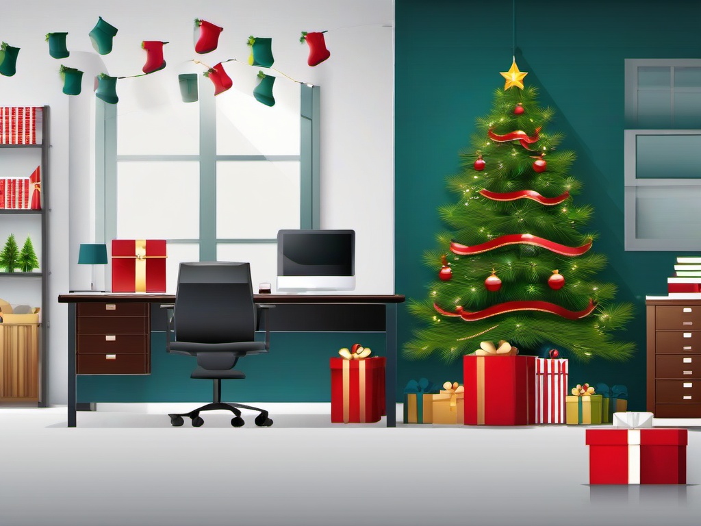 Christmas Office Background  