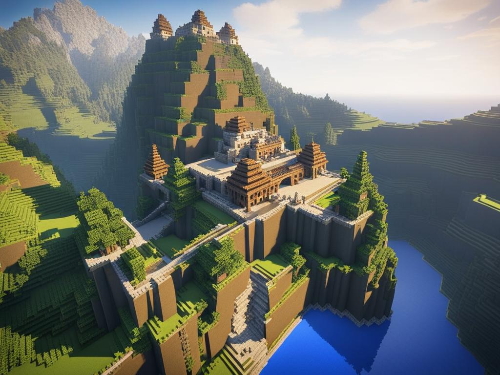 mountain fortress with winding tunnels and secret chambers - minecraft house ideas minecraft block style