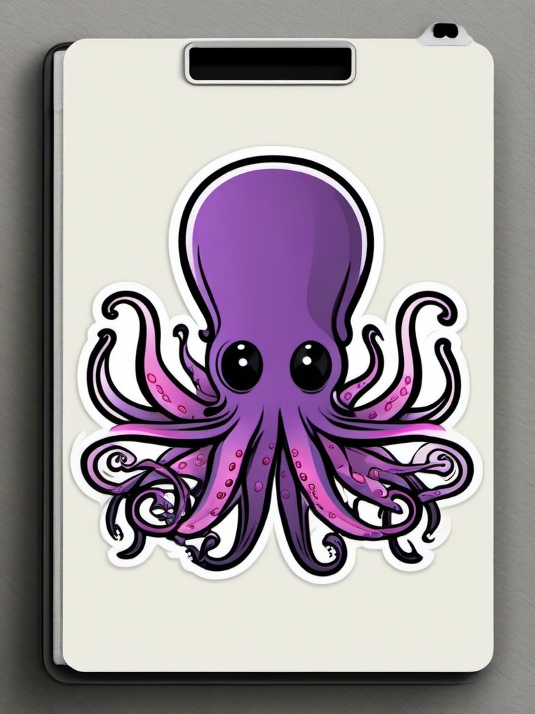 Ticklish Octopus sticker- Tentacle Tickles, , sticker vector art, minimalist design