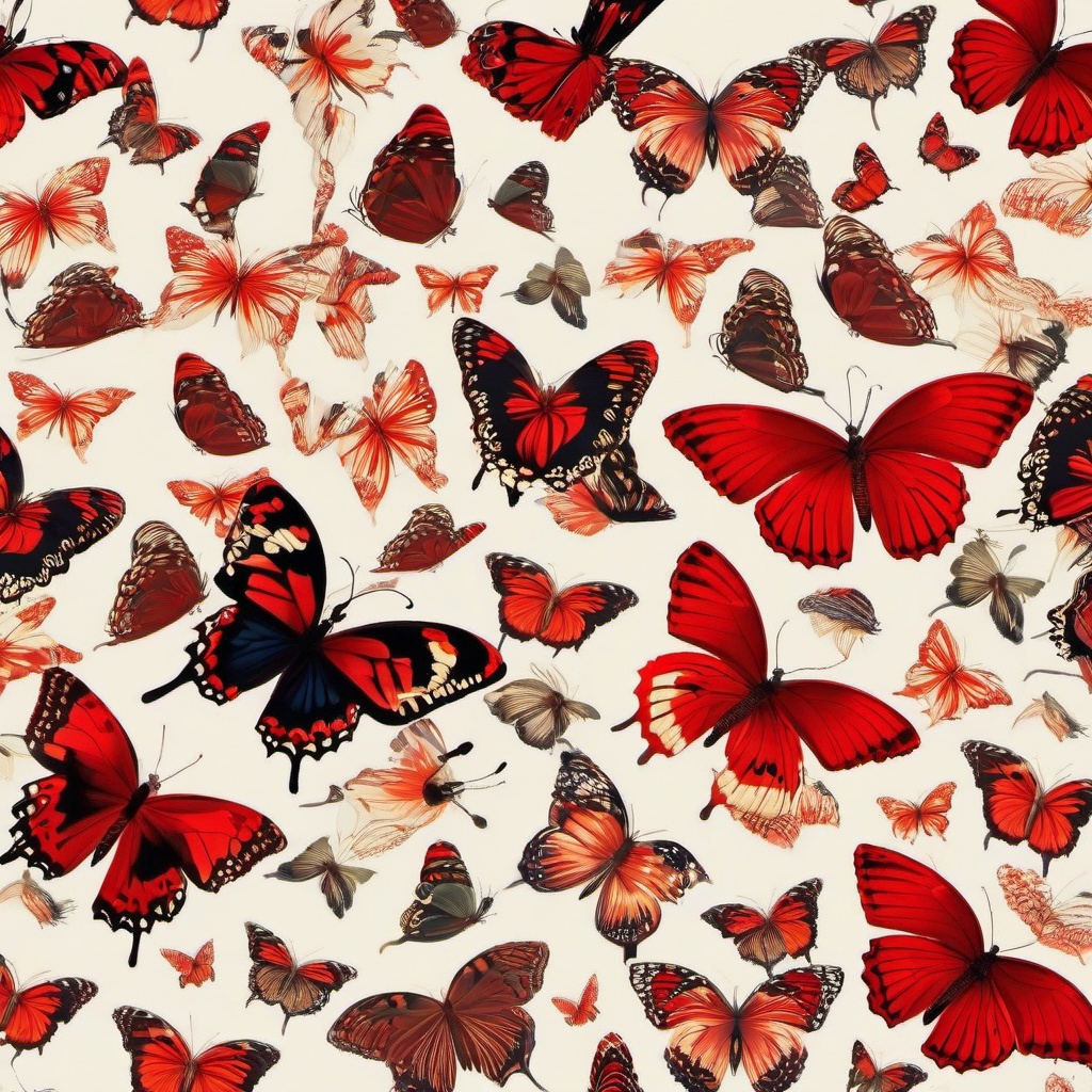 Butterfly Background Wallpaper - red butterflies wallpaper  