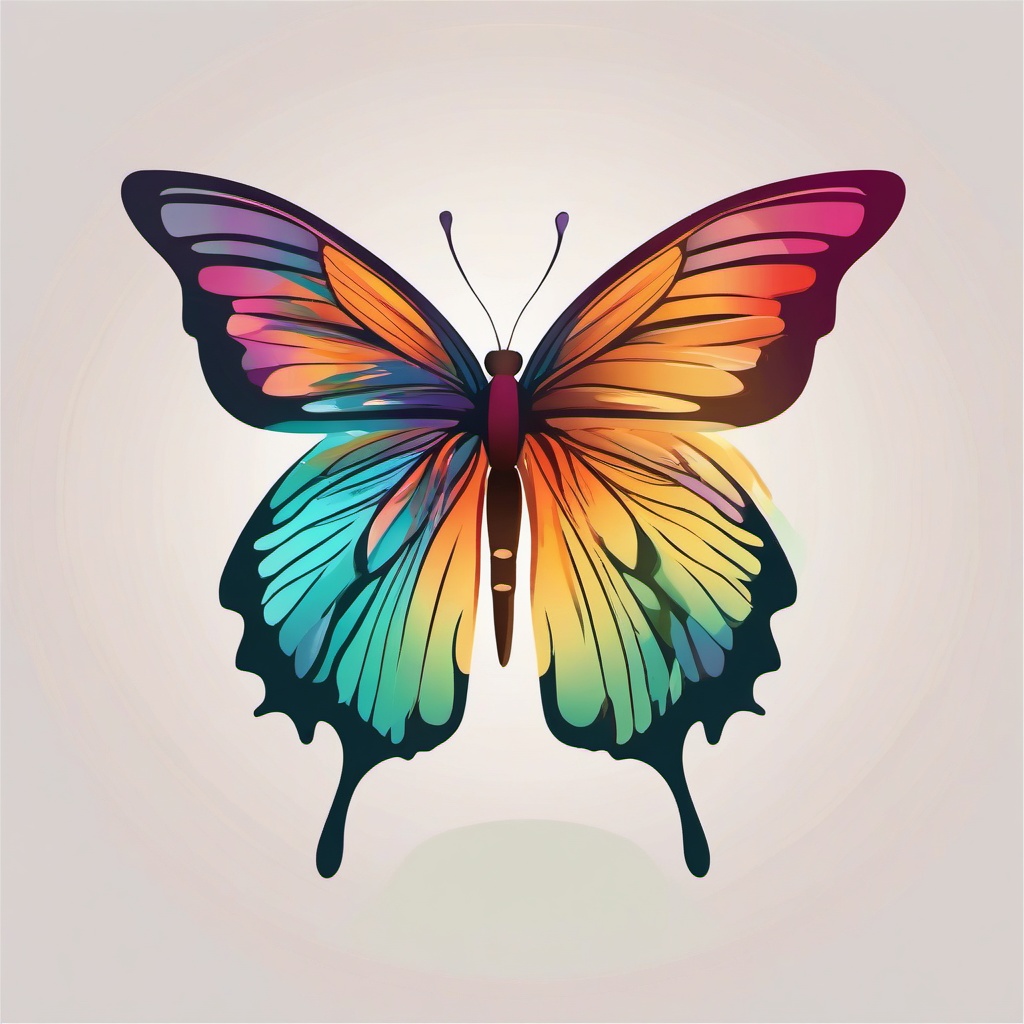 Butterfly clipart - Delicate insect with colorful wings fluttering, ,color clipart vector style