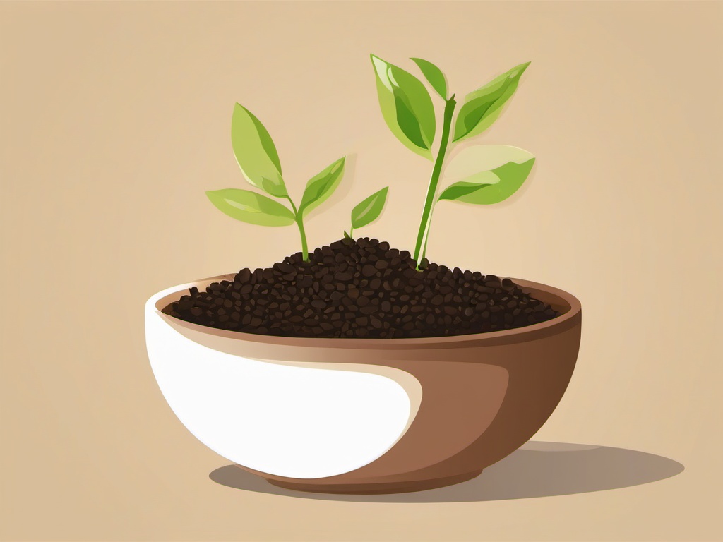 Sprouting Seeds clipart - Seeds sprouting in the soil, ,vector color clipart,minimal