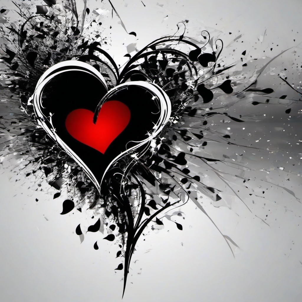 Heart Background Wallpaper - broken heart with black background  