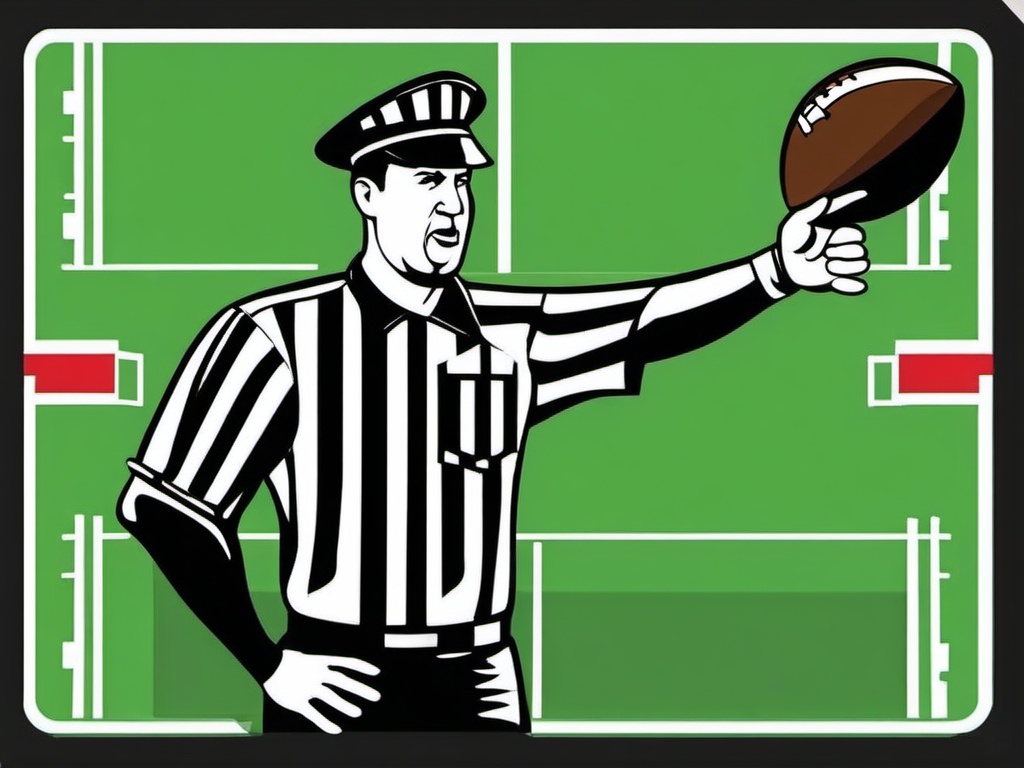 Football clipart - football referee signaling a touchdown  