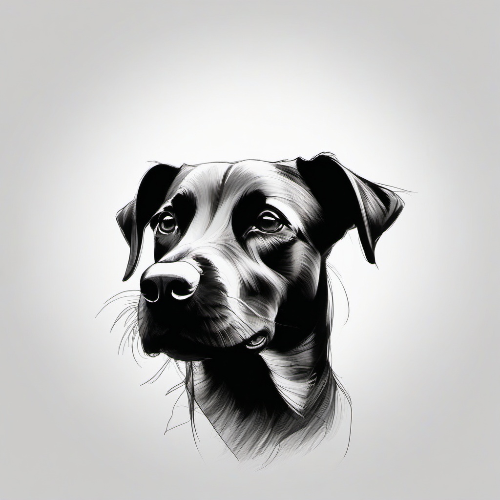 easy sketch of a dog  minimal rough sketch scribbles,doodles,black and white