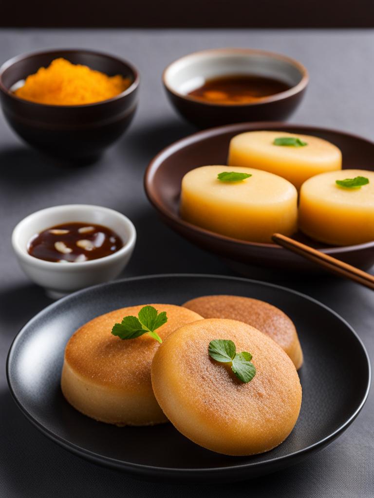 korean rice cake (tteok), chewy rice cakes served in various sweet and savory dishes. 