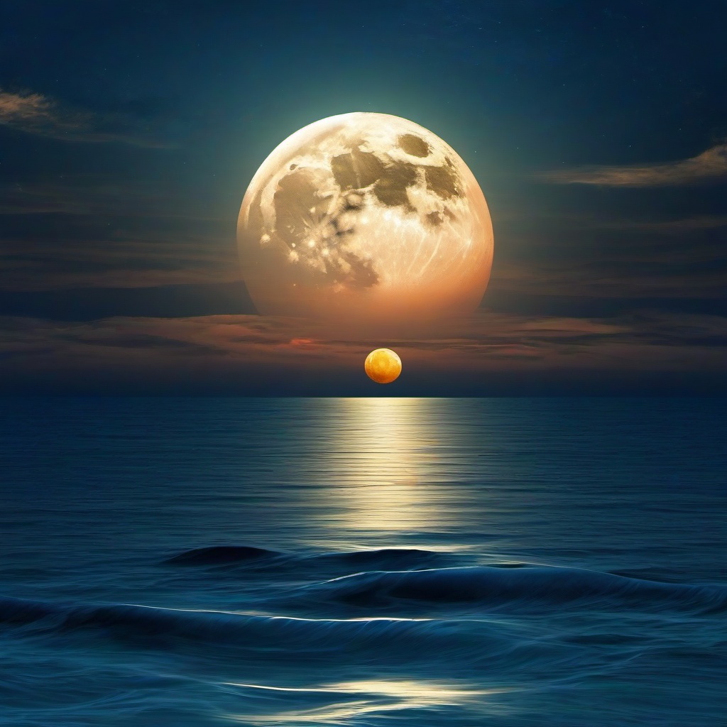 Ocean Background Wallpaper - moon and sea background  