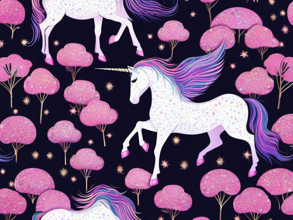 Wallpaper Glitter Unicorn  