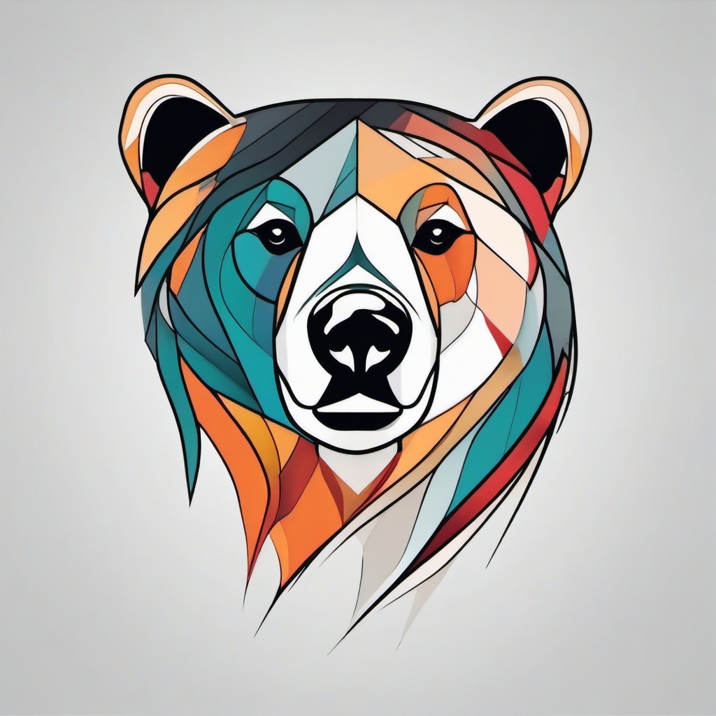 bear tattoo minimal  simple vector color tattoo